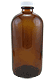 Amber Glass Narrow Mouth Bottle 16oz.