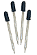 Straight Tip Glass Droppers, 4 inches, pk/4