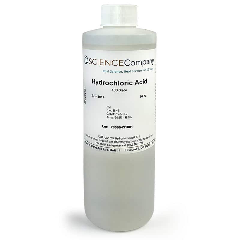 Hydrochloric acid. Hydrochloride acid.