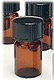 Amber colored glass vials 5/8 dram Pk/12