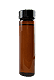 Amber colored glass vials, 8 dram