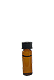 Amber glass vials, 1 dram, Pk/12