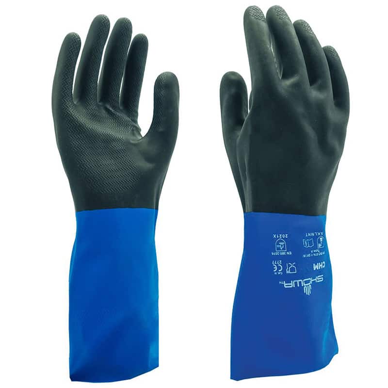 Showa CHM Chemical Resistant Neoprene Gloves, Med, 26 mil