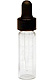 Clear glass dropper vial, 1/8 oz.