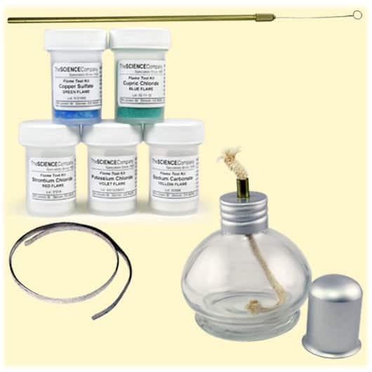 Deluxe Flame Test Chemical Kit With Accessories From The Science Company