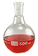 Single Neck Round Bottom Boiling Flask, 24/40 Joint, 500mL