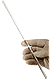 Clear Glass Stir Rod 10 inch