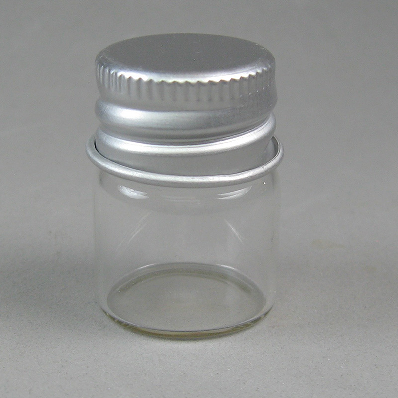 5 ml Aluminum Screw Cap Clear Glass Sample Bottle