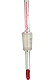 Partial Immersion Lab Thermometer, -20/250C, 14/20 joint