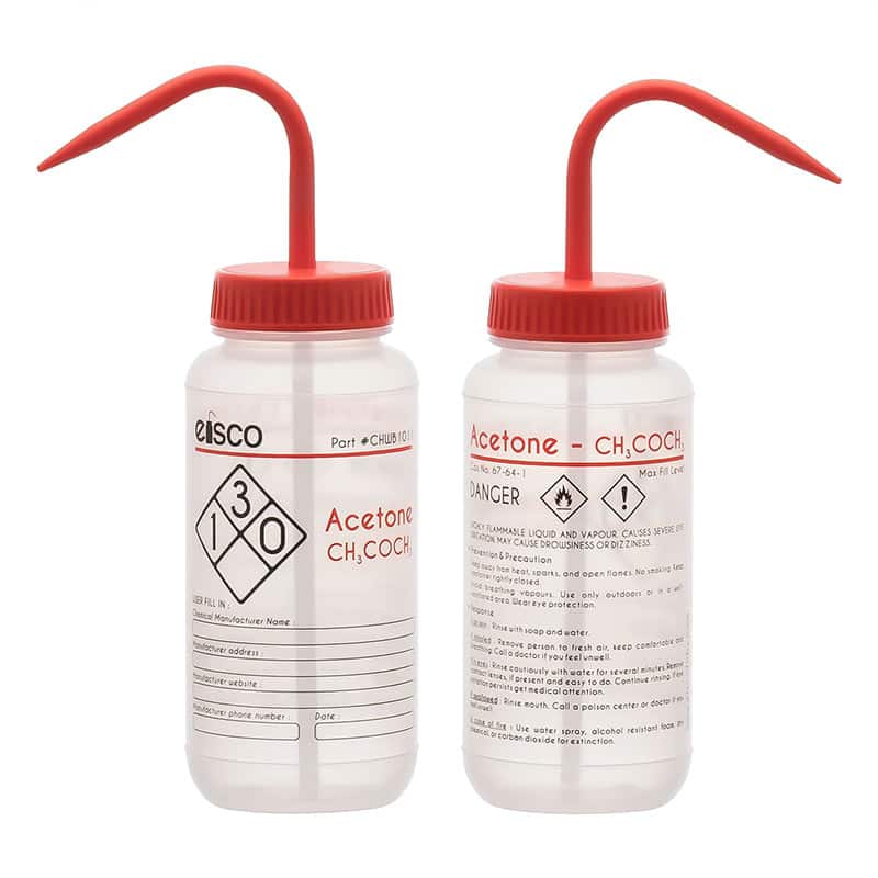 LDPE 2Color Acetone Wash Bottle, 500mL (16oz)