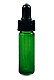 Amber colored glass dropper vial, 1 dram