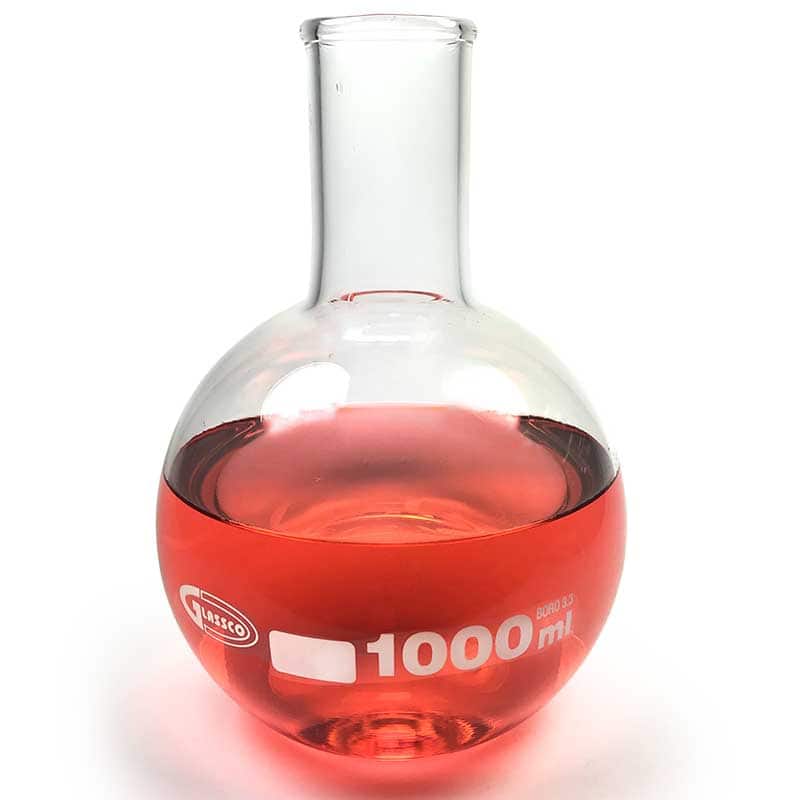 Corning Pyrex Borosilicate Glass Flat Bottom Boiling Flask, 250mL