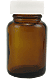 Amber Glass Wide Mouth Bottle 1oz.