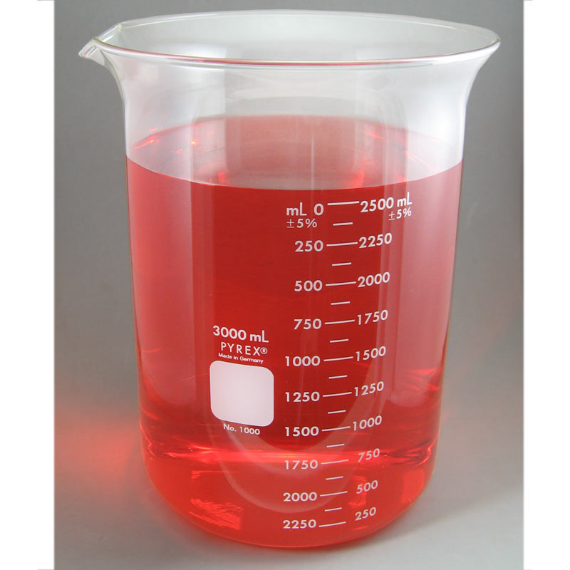 PYREX 1000-3000 Glass Beaker, 3000mL