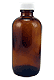 Amber Glass Narrow Mouth Bottle, 4oz.