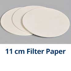 11 cm Filter Paper, Qualitative Medium Flow, Pk/100