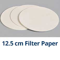 12.5 cm Filter Paper, Qualitative Medium Flow, Pk/100