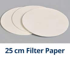 25 cm Filter Paper, Qualitative  35 micron - Fast, Pk/50