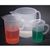 Tall Form Plastic Graduated Beaker with Handle, 2000mL, Pk/6