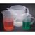 Tall Form Plastic Graduated Beaker with Handle, 2000mL, Pk/6