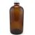 Amber Glass Narrow Mouth Bottle, 16oz.