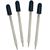 Straight Tip Glass Droppers, 4 inches, pk/4