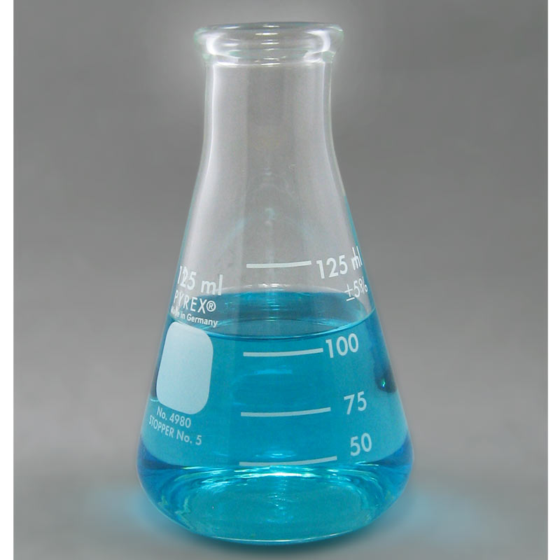 PYREX 4980125 Glass Erlenmeyer Flask, 125mL