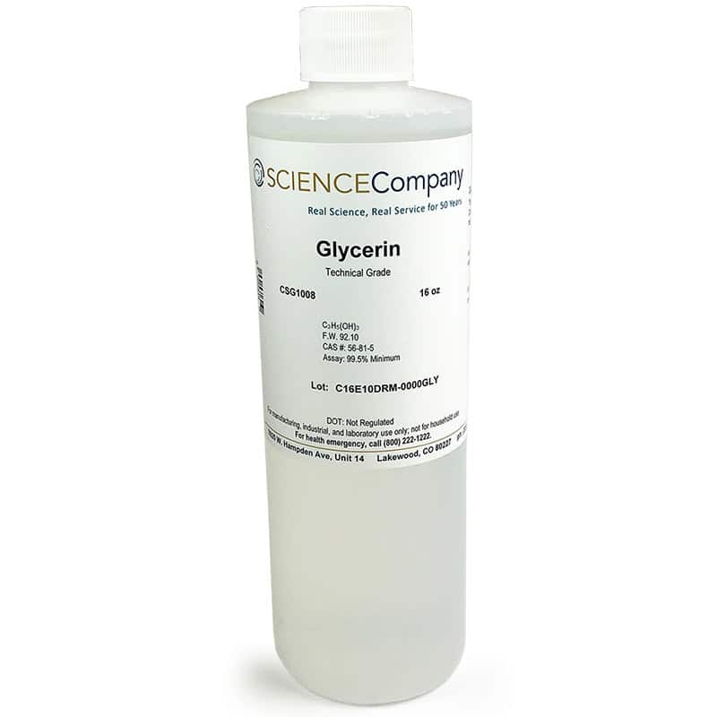 Technical Grade Glycerin, 1pt for sale. Buy from The Science Company.