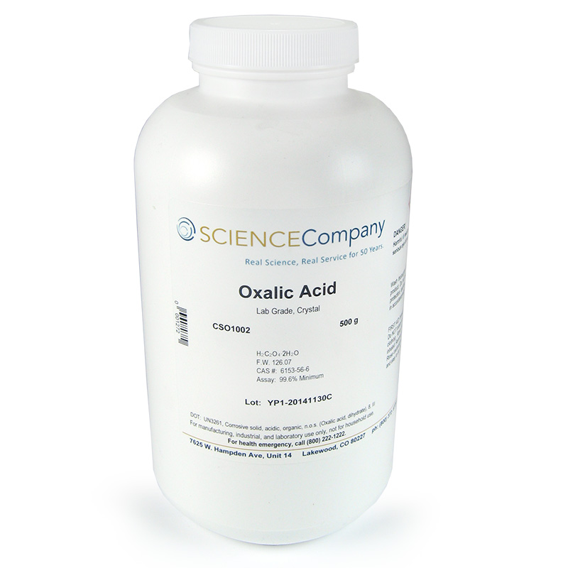 Oxalic Acid, 500g for sale. Buy from The Science Company.