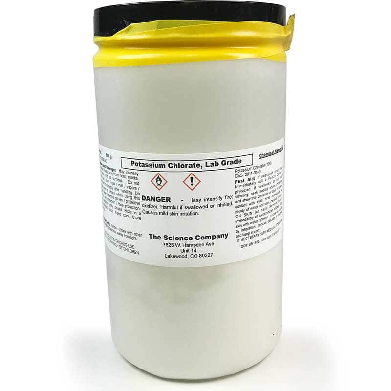 Lab Grade Potassium Chlorate, 500g for sale. Buy from The Science Company.