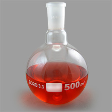 Single Neck Round Bottom Boiling Flask, 24/40 Joint, 500mL