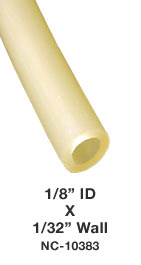 Amber Latex Tubing, 1/8 ID x 1/32, 20 ft.