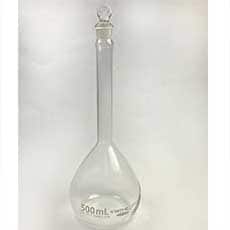 Volumetric Flask, Glass, 500mL, Class A with Stopper
