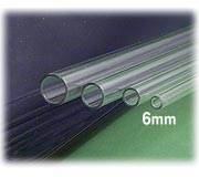 Borosilicate Clear Glass Tubing, 6mm O.D., 15 inch, Pk/6