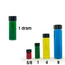 Clear Glass Vial, 1 dram