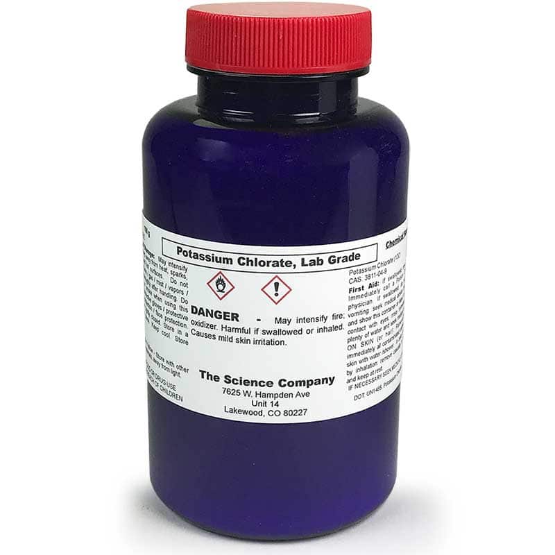 Lab Grade Potassium Chlorate, 100g for sale. Buy from The Science Company.