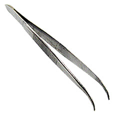 Fine Point Curved Tweezer / Forcep, 6 inch