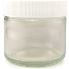Clear Glass Wide Mouth Jar, 2oz
