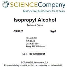 Isopropyl Alcohol, 5 gal, Technical, 99.8%