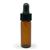 Amber colored glass dropper vial, 1 dram