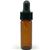 Amber colored glass dropper vial, 1/8 oz.