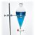 Borosilicate Separatory Funnel With Ring Stand, 500mL