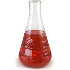 Borosilicate Glass Erlenmeyer Flask, 2000mL