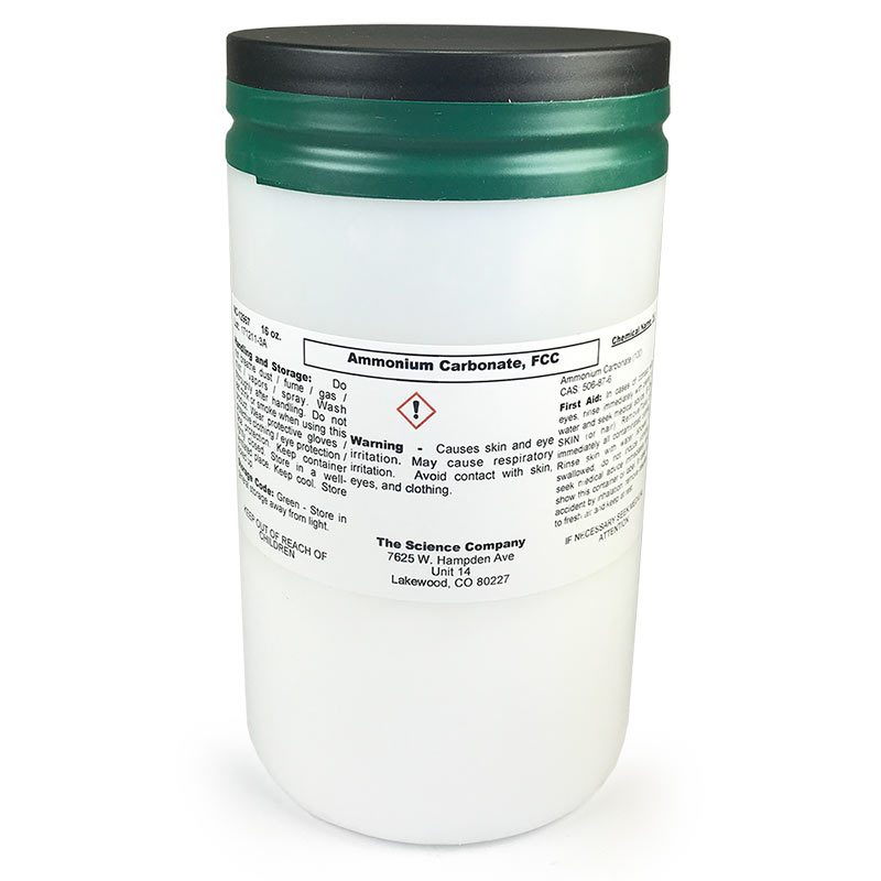Food Grade Ammonium Carbonate (or Baker's Ammonia), 1 lb. for sale. Buy