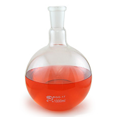 Single Neck Flat Bottom Round Boiling Flask, 24/40 Joint, 1000mL