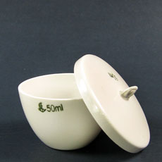 Porcelain Crucible with Lid (Low Form), 50ml