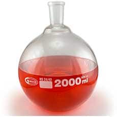 Single Neck Flat Bottom Round Boiling Flask, 24/40 Joint, 2000mL