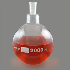 Single Neck Round Bottom Boiling Flask, 24/40 Joint, 2000mL