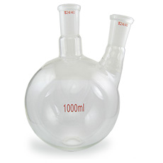 Two Neck Round Bottom Flask, 24/40 Joints, 1000mL