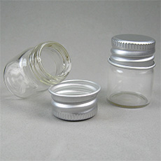 5 ml Aluminum Screw Cap Clear Glass Sample Bottle